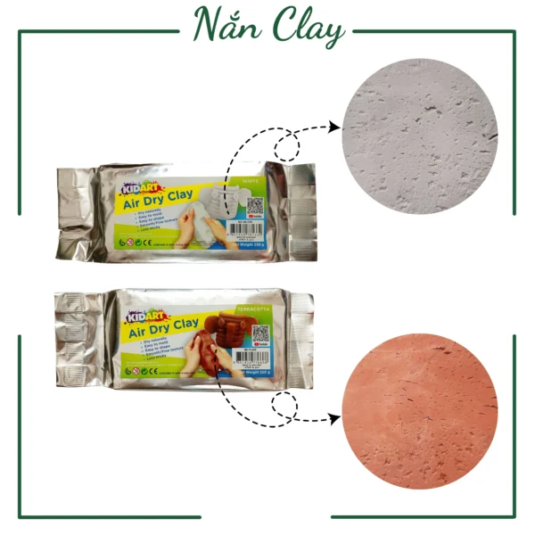 ảnh sản phẩm combo full làm đất sét tự khô (đất sét Thái)